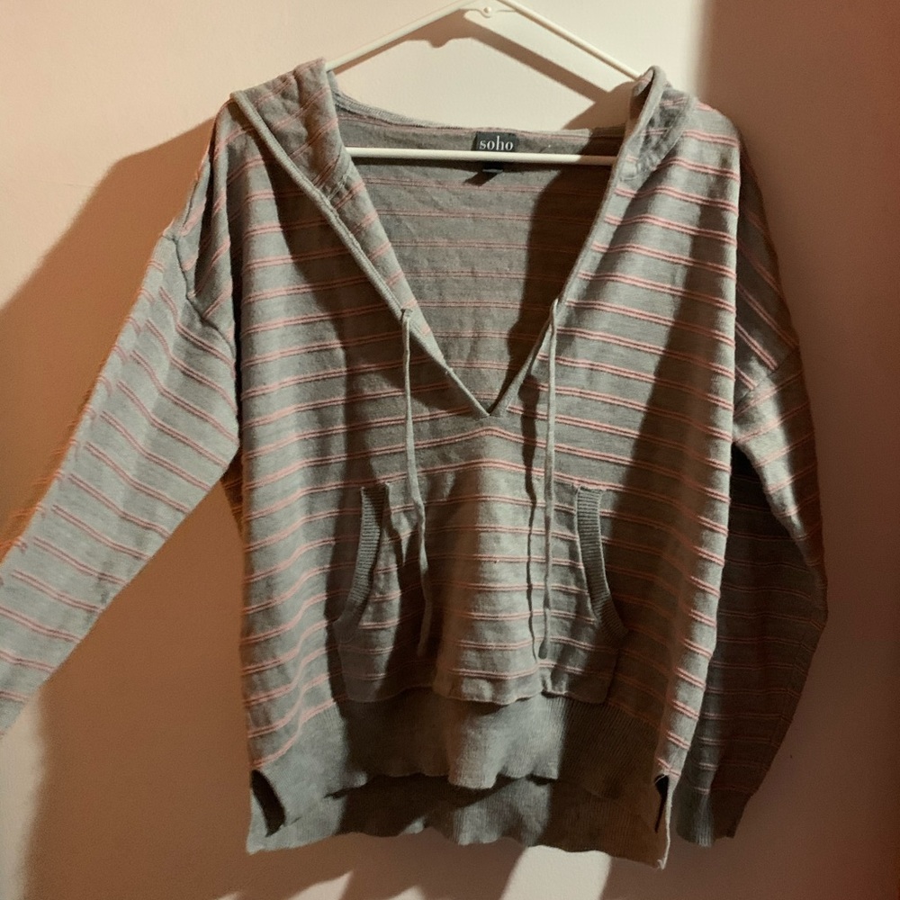 Long sleeve top with hood